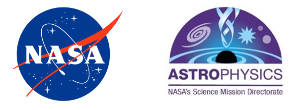 Image collage of the NASA meatball logo and Astrophysics logo from the Science Mission Directorate.